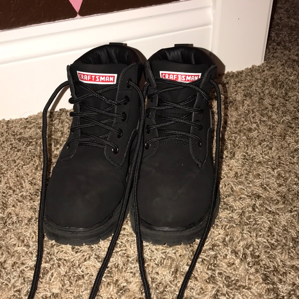 Girls or Boys black craftsman boots size 12M